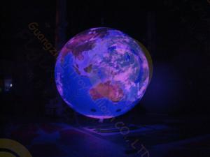 China 0.18mm PVC Inflatable Helium Balloons Attractive globe For Science Exhibition with colorful LED light on sale