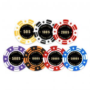 Cheap Custom Logo Casino Clay Poker Chips For Home Poker Room / Casino Friends Party for sale