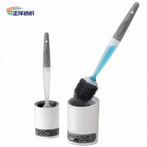China TPR Silicone Long Handle Cleaning Brush 17 Inches With Holder And Detergent Tank Closestool Brush on sale