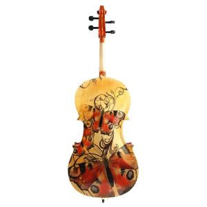 Cheap Visual Arts Cello,Colorful Student Cello with Cello Bow and Cello Bag for sale