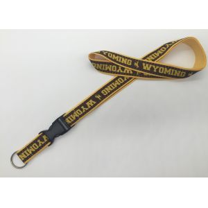 Yellow ECO Friendly Safety Neck Lanyards , Badge Holder Lanyard With Clip