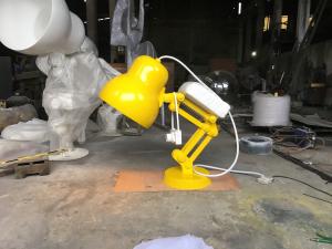 Cheap Lamp Outdoor Decor Statues Paint Yellow Small Outdoor Statues Desk Interior Decoration for sale