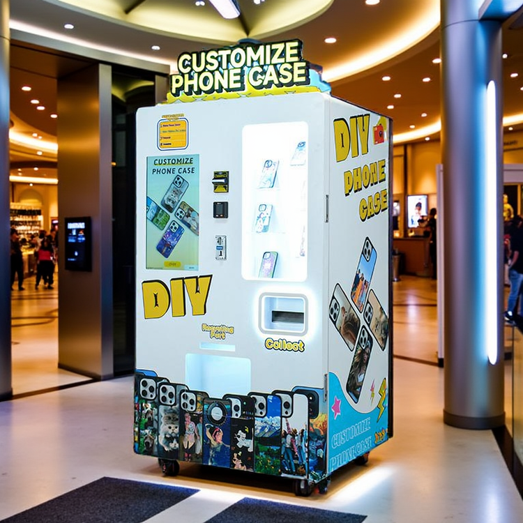 Compact 1500mm x 800mm x 600mm Phone Case Printing Vending Machine with JPEG/PNG/BMP Support and 27-Inch/32-Inch Wave Crystal Display