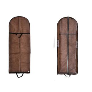 Buy cheap Non Woven Tri Fold Garment Bag with Handles in Brown , Zip Up Garment Bag from wholesalers