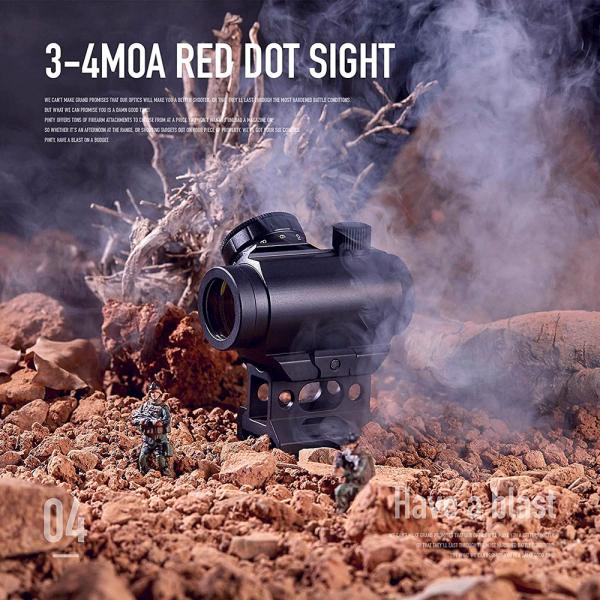 Airsoft Hunting Red Dot Reflex Sight 1x20 With 1'' Riser Mount