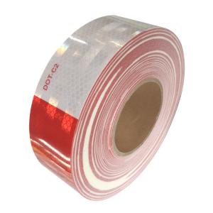 Cheap White And Red Clear Reflective Tape On Truck Mud Flaps 50mmx45.72m for sale