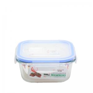 Cheap Non Toxic 500ML Glass Food Storage Containers With Locking Lids Leak Proof for sale
