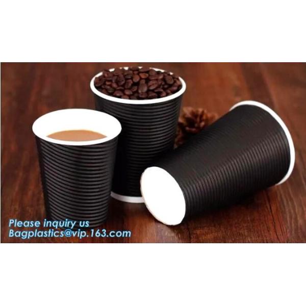 ripple wall / double wall / single wall disposable coffee paper cup with lids, 8OZ, 12oz 14 OZ cup,paper cup disposable