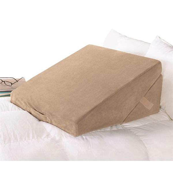 Back Wedge Bed Reading Pillow , Memory Foam Pillow Back Pain Relief