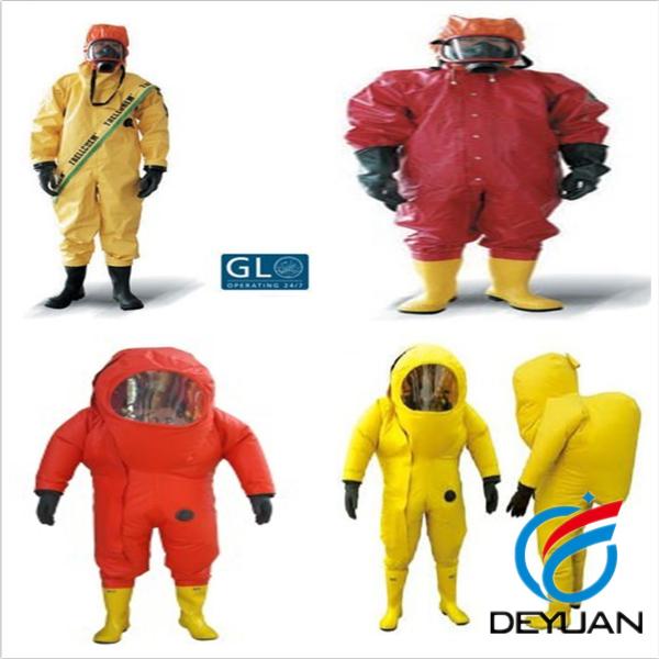 Yellow Marine Fire Fighting Equipment Chemical Resistant Suits