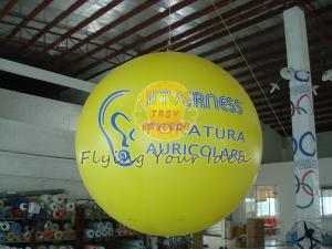 Cheap 2.5m Yellow Inflatable Advertising Helium Balloons with Total Digital Printing for Party for sale