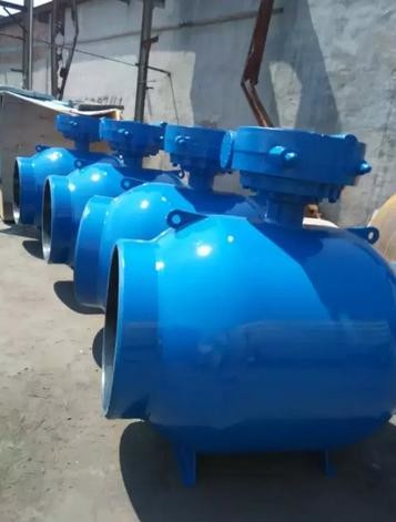 Worm Gear Stainless Steel Material Full Welding Trunnion Mounted Ball Valve