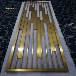 Cheap PVD Stainless Steel Room Divider , 30mm Laser Cut Decorative Steel Privacy Panel for sale