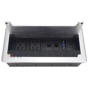 Cable access management brush table socket box for computer table