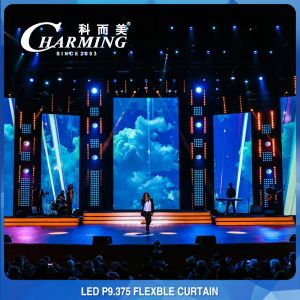 Cheap Multipurpose 32x16 Flexible LED Screen , Windproof Bendable LED Display for sale