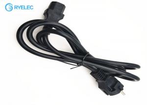 Cheap Black Schuko Plug European Power Cord To IEC C13 VDE With 3*1.5mm2 Cable for sale