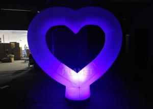 Cheap 2.2 Meter Inflatable Light Balloon Heart Shape For Wedding Decoration for sale