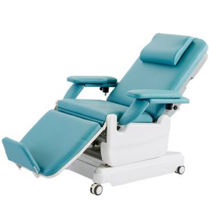 China Hospital Manual 550mm Dialysis Chair  Blood Donor Couch With Armrest on sale