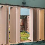 Acoustic Wooden Folding Partition Walls , Hotel Movable Room Dividers