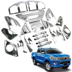 Cheap Eco Friendly Plastic Car Chrome Kit Sliver And Black Color For Hilux Revo 2015+ for sale