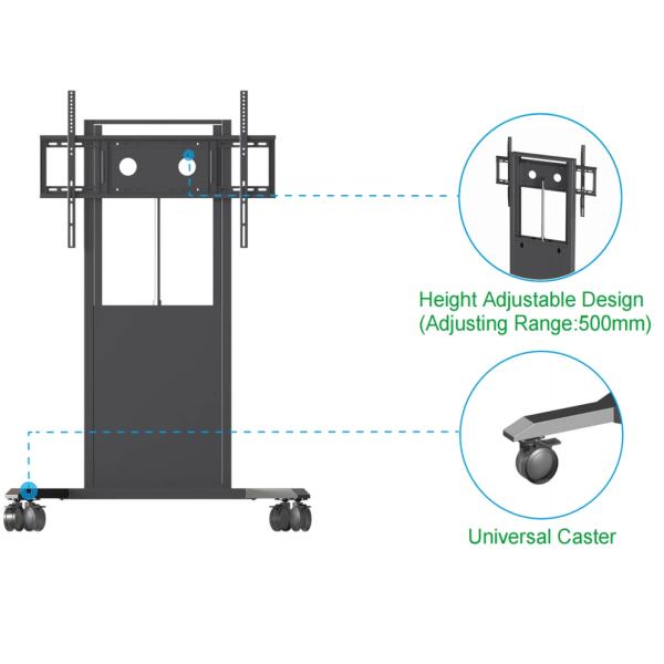 Height Adjustable Eletronic Stand For Interactive Boards Smart TV
