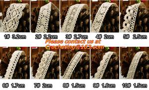 Cheap Cotton Crochet Lace Ribbon wholesale Lace Trim for cushion, sofa, curtain, DIY jewelry for sale