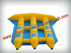 Cheap Funny 6 Persons Yellow Inflatable Boat Toys 0.9mm Pvc Tarpaulin for sale