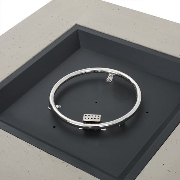 Outdoor 40'' 50000 BTU Square Metal Fire Pit Table Brazier With Tank Rack