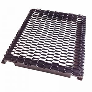 Cheap PVDF Coated Hook Up Frame Expanded Metal Mesh For External Curtan Wall Panel for sale