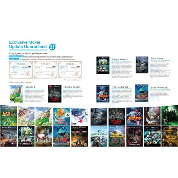 Double Seats 9D Virtual Reality Cinema / Theme Park Simulator