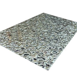 Cheap 5x10 Small 8K Mirror Surface Embossed Water Ripple Stainless Steel Sheet for sale
