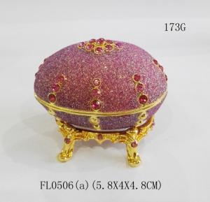 Cheap Home decor easter egg jewelry box faberge egg trinket box for sale