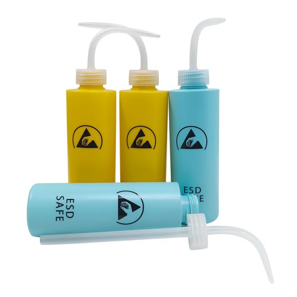 500ml ESD Antistatic Wash Bottle Plastic Squeeze Typealcohol Dispenser Anti-Static Glue Dispensi for ESD Safe Area