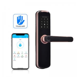 Cheap FPC Fingerprint WiFi Door Lock Thumbprint Biometric 0.1S Keyless for sale