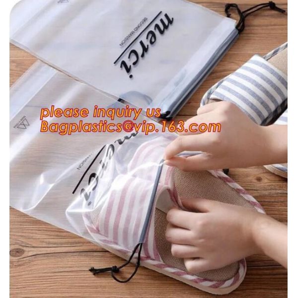 Biodegradable Christmas deco drawstring candy storage bag, oxford red christmas stocking candy bag packing bagplastics