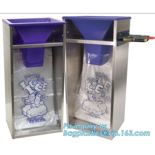 LDPE ice cubes packing carry out bags, insulated dry cold ice bag/Transparent LDPE Wicket bag, ice cube bags, BAGEASE