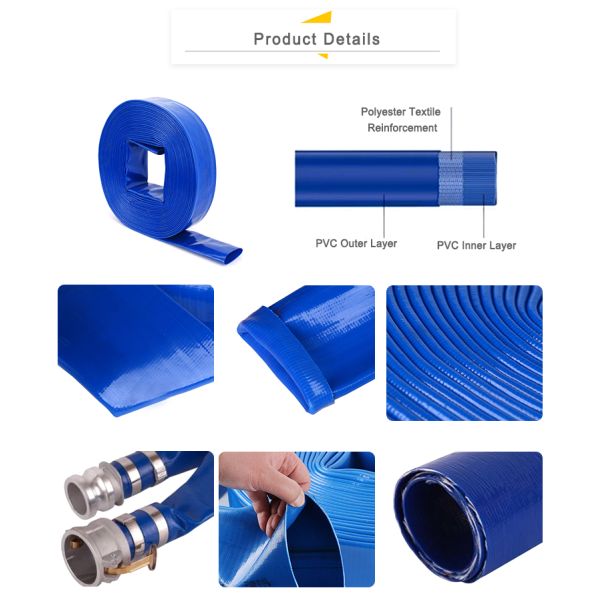 manufacture 3 inch pvc layflat hose for irrigation