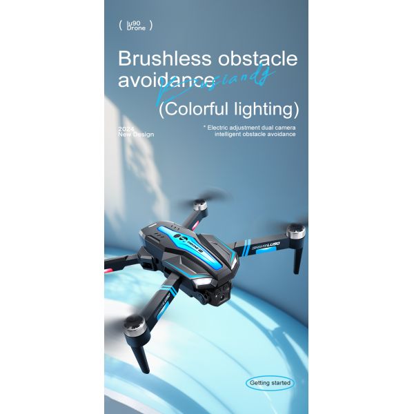 Beginner Drones Three-axis Flow Positioning Brushless Mini Foldable Drone with Infrared Obstacle Avoidance and 4k Camera