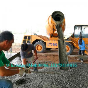 Cheap Full Hydraulic Road Work Machines , Self Loading Construction Concrete Mixer 3.5m3 for sale