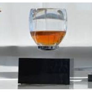 Cheap new wireless rechargeable magnetic levitation Cocktail Glass cup display racks for sale