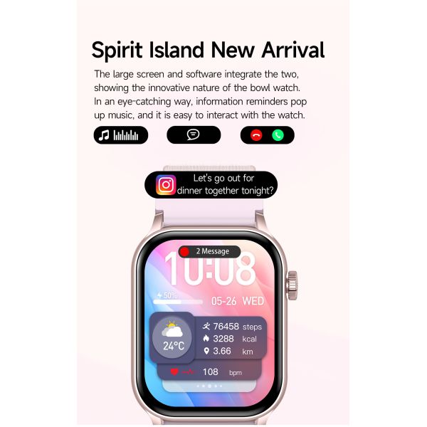 1.95inch Amoled GPS Outdoor Smart Watch Multi Sport Model