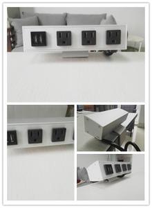 China Desk Mounted Power Sockets With 3 Outlets And 2 USB Ports For Laptop Mobile Phone on sale