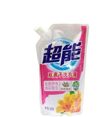 100% eco-friendly custom famous washing and detergent package with spout