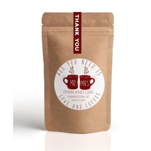 China Aluminum Foil 12Oz BOPP Kraft Paper Coffee Bags Food Grade on sale