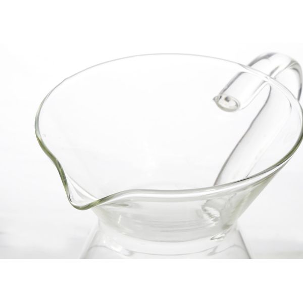 Eco Friendly Handmade Antique Glass Coffee Pots 400ml Heatproof With Handle