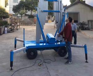 China High Chassis Specially Outdoor Aerial Working Aluminum Mast Elevated Work Platform on sale