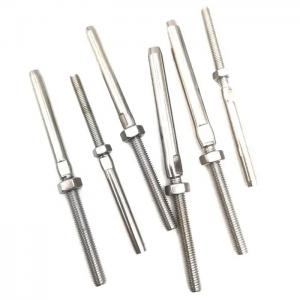 China OEM Heavy Duty Stainless Steel 316 Wire Rope Swage Stud Thread Terminal with Nut on sale