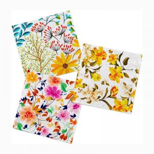 China OEM ODM Colorful Paper Napkins , Party Tissue Paper For Dinner Camping on sale