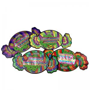China Custom Logo Printing 1/8 OZ Child Resistant Mylar Bags 3.5g Edible Resealable cookies gummy Mylar Exit Bag on sale