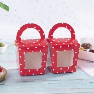 China Recyclable Small Cardboard Cake Boxes , Disposable Paper Cupcake Holders on sale